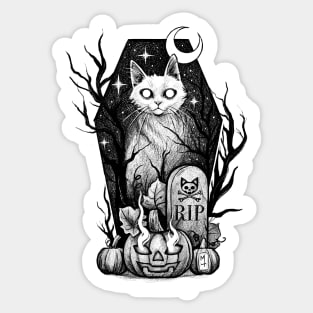 kitty ghost Sticker